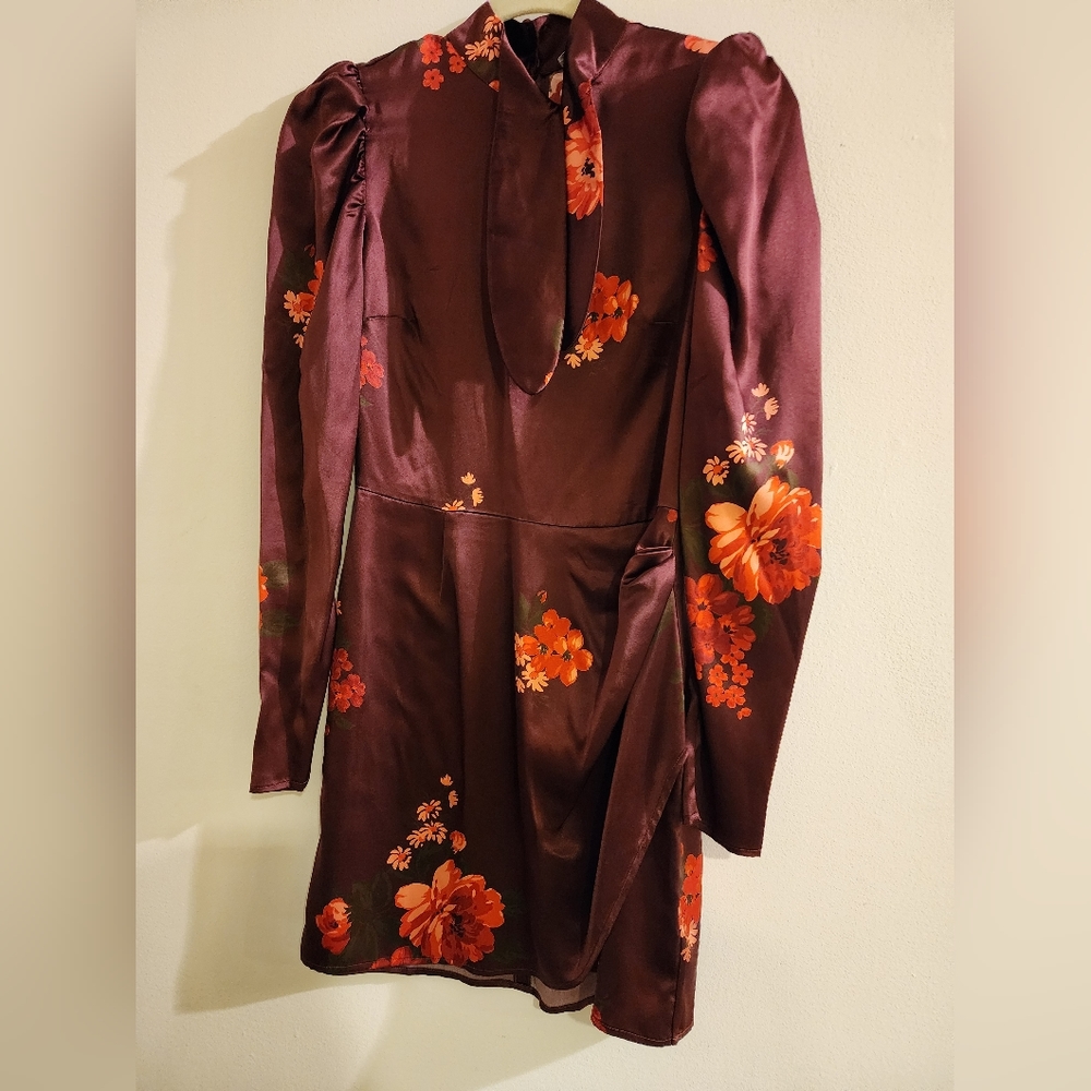 SOLD NWT Reformation Livie 100% Silk Dress - Picture 3 of 13